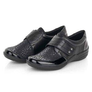 Remonte Patent Leather Leopard Print Slip on Shoes S 10​​​​​​​​​